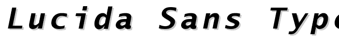 Lucida Sans Typewriter Bold Oblique font